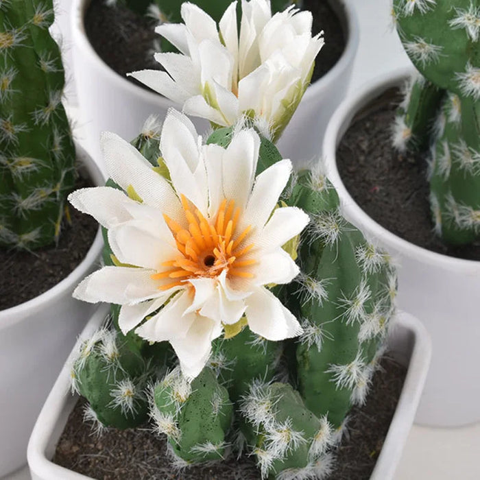 Mini Fake Plastic Cactus Bonsai – Realistic Artificial Succulent Plant for Home, Office, Living Room, and Desk Decor (No Pot)