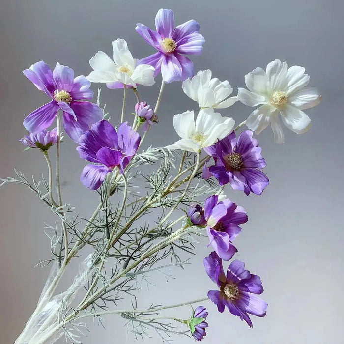 60cm Gesang Flower Artificial Silk Flower – White Cosmos Daisy for Wedding, Christmas, Autumn Home Decor