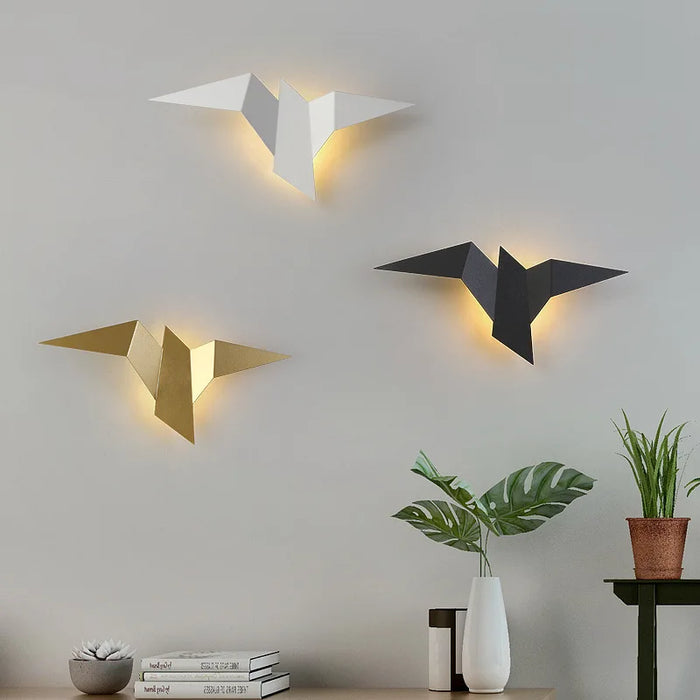 Nordic LED Bird Wall Lamp – Modern Wall Light for Bedroom, Living Room, Stairs, and Bedside – Up & Down Lighting, Iron Shade, AC Powered