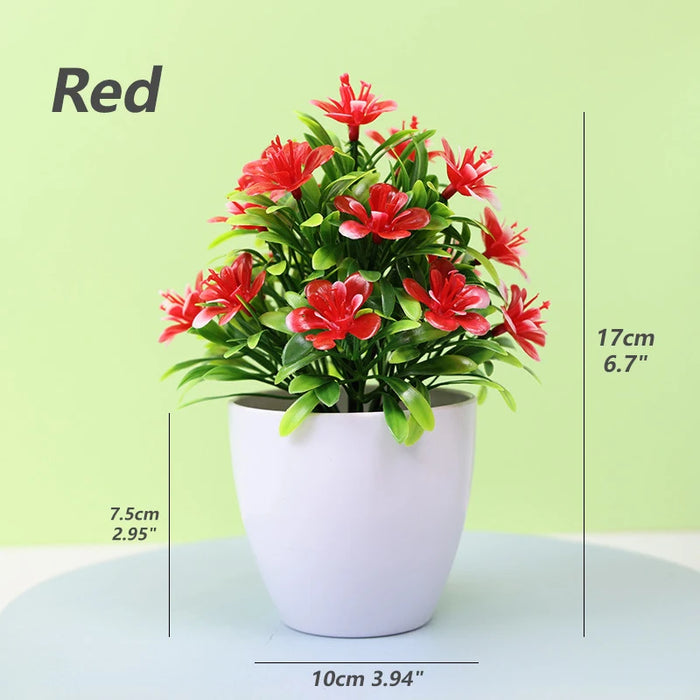 Artificial Bonsai Plants – Simulation Potted Fake Flowers for Home, Office, Hotel, and Garden Decoration
