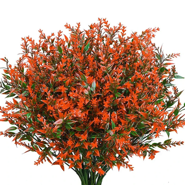 20 Bundles UV Resistant Outdoor Artificial Flowers – Faux Plastic Flowers for Home, Garden, and Wedding Décor