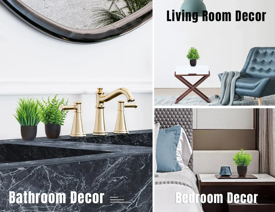 4pcs Artificial Faux Plants – Small Fake Plants for Bathroom, Office, and Home Table Décor