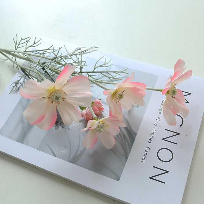 60CM Artificial Plush Chamomile Flowers – Silk Floral Ornaments for Wedding, Home, Dining Table, and Photography Decor