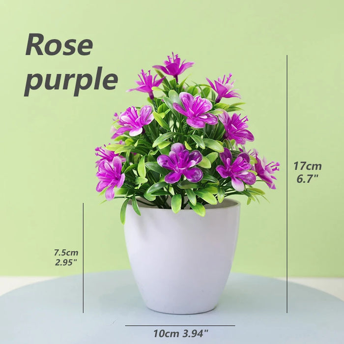 Artificial Bonsai Plants – Simulation Potted Fake Flowers for Home, Office, Hotel, and Garden Decoration