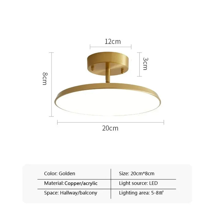 Modern Rotatable LED Ceiling Light – Black and Gold Minimalist Design for Multi-Room Illumination (1-Way, 10-15 sq m Coverage)