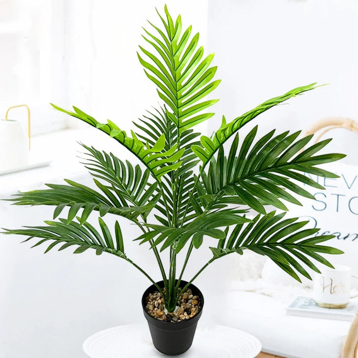 Big Size Artificial Palm Tree with Green Leaves – Simulated Bonsai Potted Plant for Home, Office, and Outdoor Decor (68cm, 84cm, 92cm)