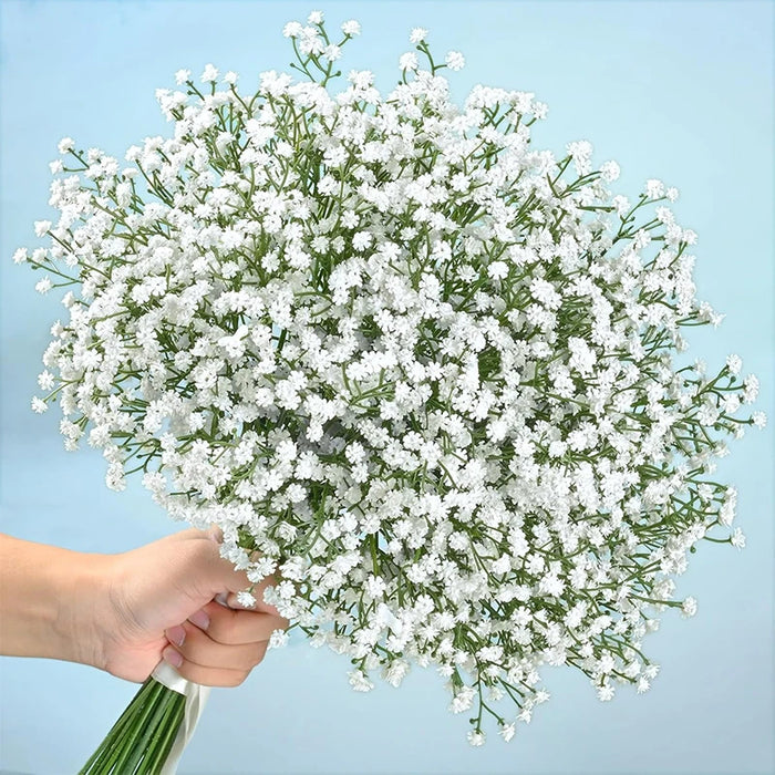 90 Heads Artificial Gypsophila Flowers – 61cm Plastic Floral Branch for DIY Wedding, Party, and Home Decorations