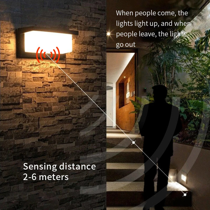 LED Wall Lamp with Motion Radar Sensor – Waterproof 16W, Cold White & Warm White, Modern Design for Indoor & Outdoor Home Lighting