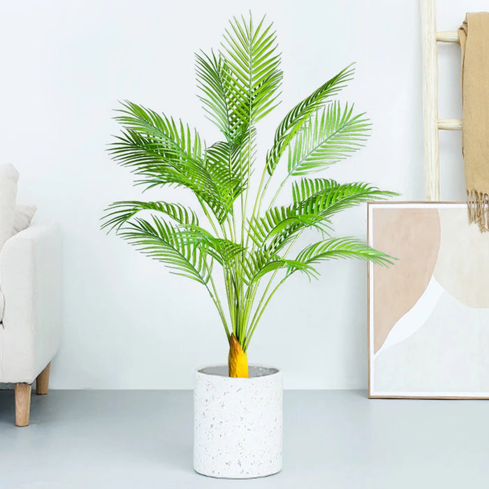 120cm Artificial Large Tropical Palm Tree – Realistic Fake Coconut Tree with Green Leaves for Home, Garden, Hotel, and Wedding Decor