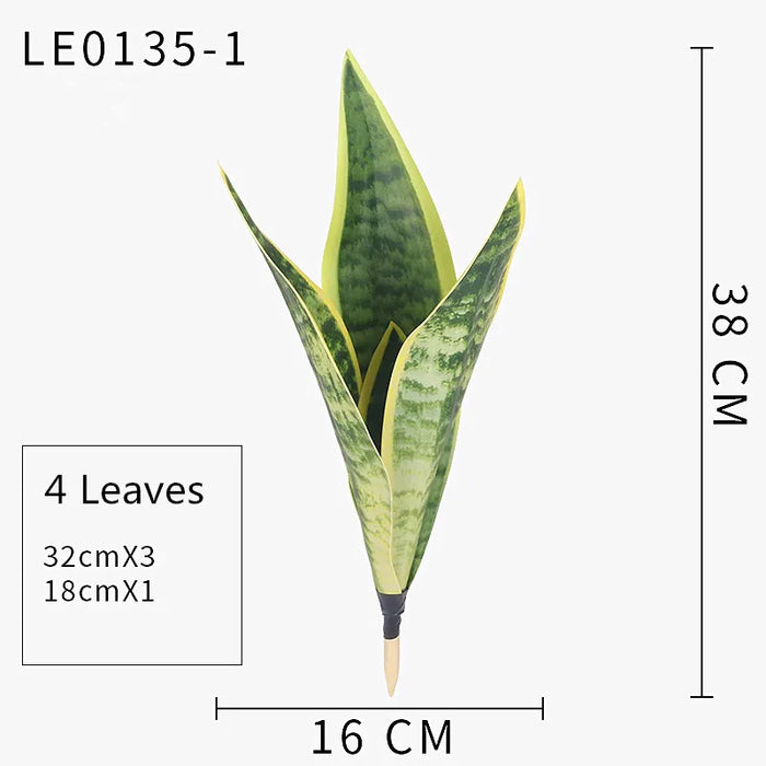 Artificial Sansevieria Succulent Plant – Real Touch Fake Tropical Leaves for Home, Office, Hotel, and Party Decor