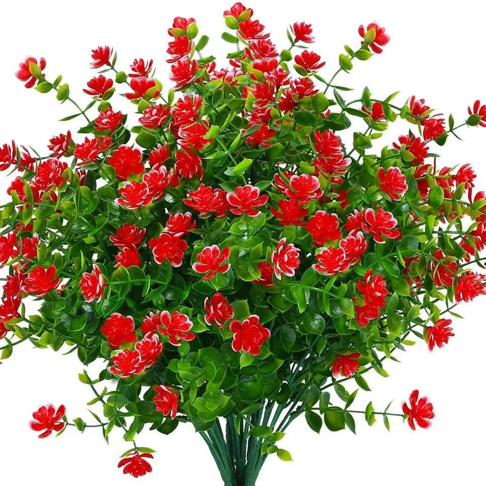 UV Resistant Artificial Flowers – Plastic Hanging Shrubs for Garden, Porch, Window Box & Home Decoration