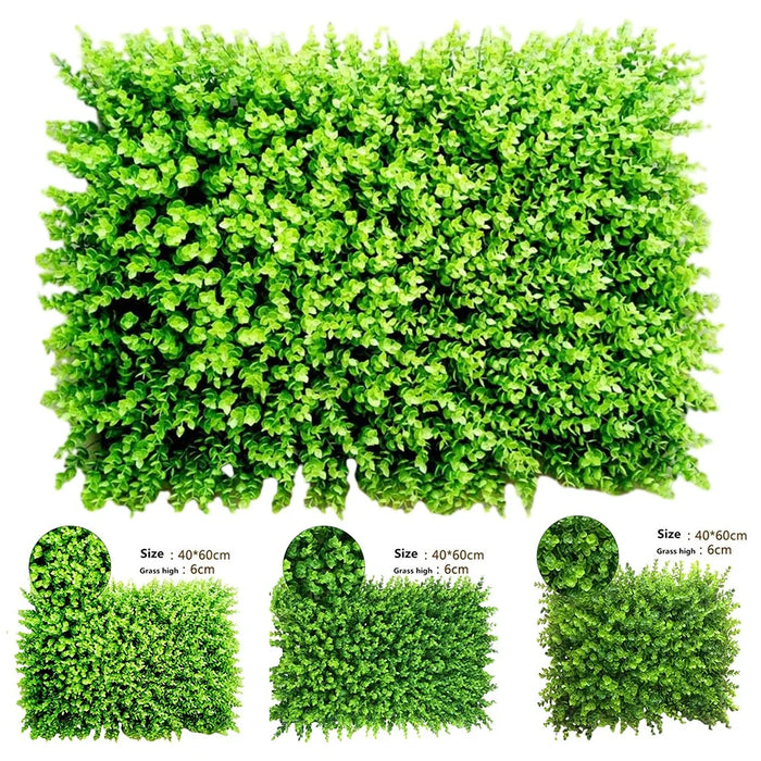 40x60cm Artificial Grass Plant Mat – Greenery Wall Hedge Lawn Decoration for Home, Garden, and Outdoor Use