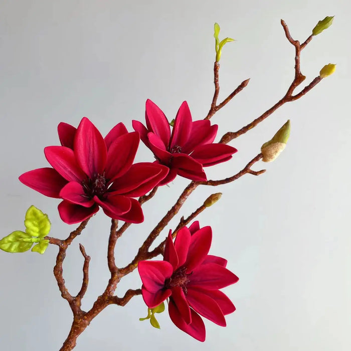 Realistic Artificial Magnolia Flower Stem – Faux Gradient Lotus Branch for Wedding, Party, and Home Table Décor
