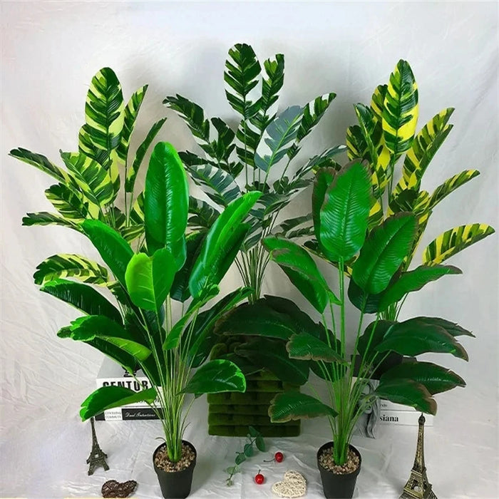 82cm Artificial Banana Tree – Large Fake Plant with Lush Green Leaves for Home, Garden, and Outdoor Decoration