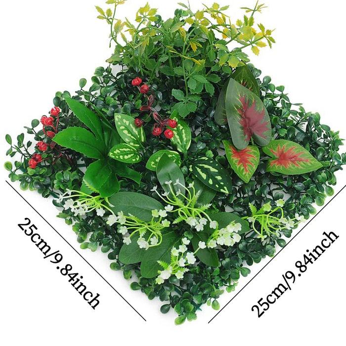 25x25cm Artificial Grass Panel – Lush Green Lawn Backdrop for Wedding, Hotel, Garden & Home Decoration