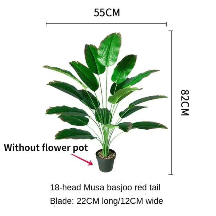 82cm Artificial Banana Tree – Large Fake Plant with Lush Green Leaves for Home, Garden, and Outdoor Decoration