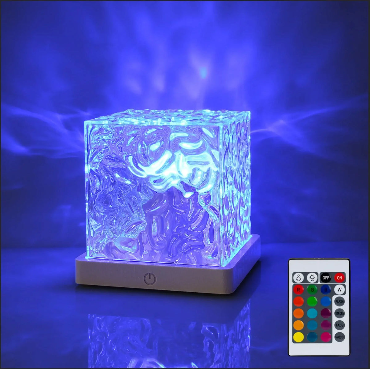 Water Ripples LED Night Light – 16 Colors Rotating Ocean Water Project ...