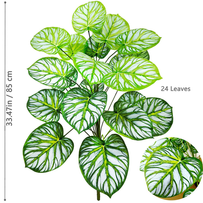 60-105cm Artificial Water Lily & Apple Leaf Potted Plant – Purple Violin Leaf Ornament for Home, Office, and Event Decor