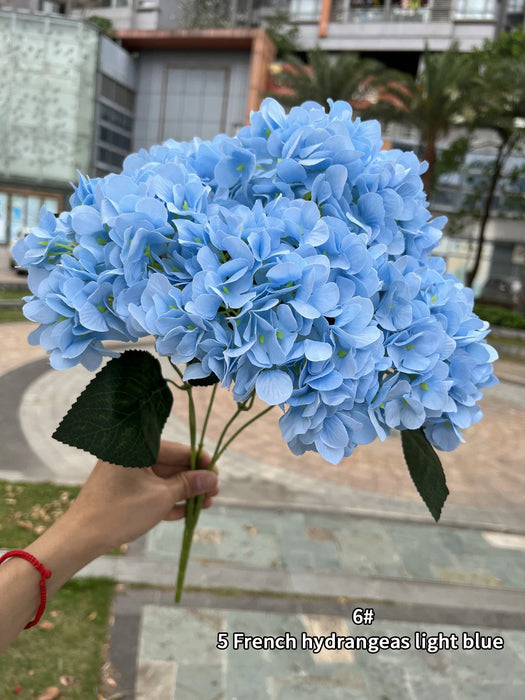 Artificial Silk Hydrangea Flower Bouquet – DIY Wedding, Party, and Home Decor – Large Hydrangea Heads for Bridal Bouquets and Floral Arrangements