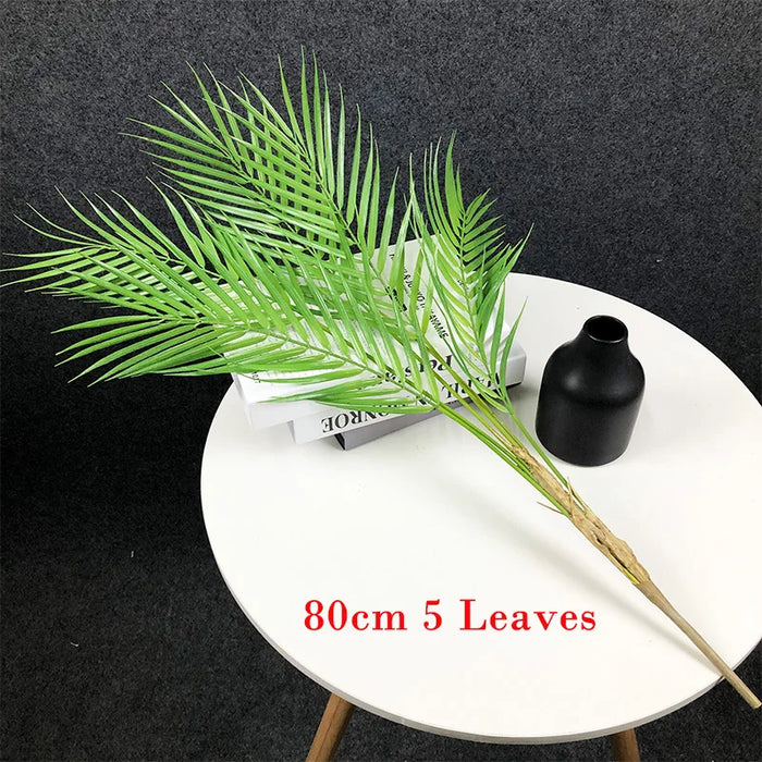 125cm Large Artificial Palm Tree – Tropical Fake Monstera Plant with Green Palm Leaves for Home, Garden, and Office Décor