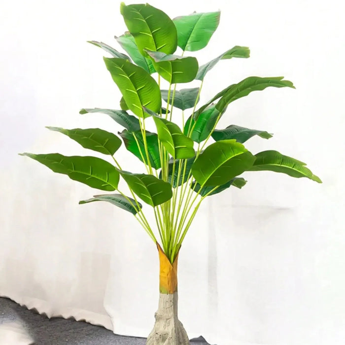 1pc Artificial Tropical Palm Tree – Fake Banana Plant with Real Touch Monstera Leaves for Home, Garden, and Office Decor