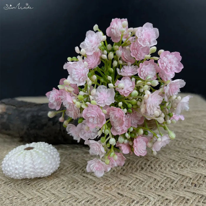 Vivid 6 Pcs/Bundle Babysbreath Artificial Flowers – Multicolor Fake Flower Arrangement for Home, Garden, and Wedding Decor