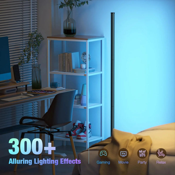 Smart RGB Dream Color Floor Lamp – Music Syncing LED Mood Light with 16 Million Colors, APP & Remote Control, Modern Standing Light