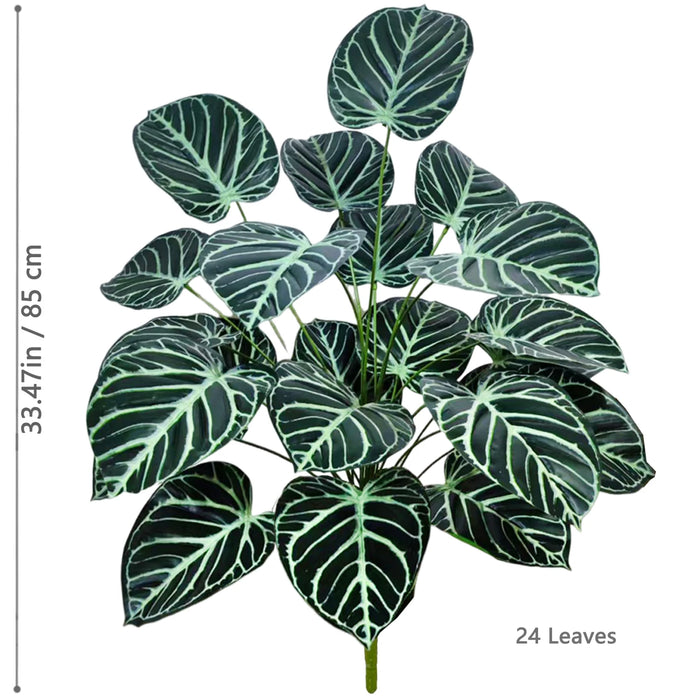 60-105cm Artificial Water Lily & Apple Leaf Potted Plant – Purple Violin Leaf Ornament for Home, Office, and Event Decor