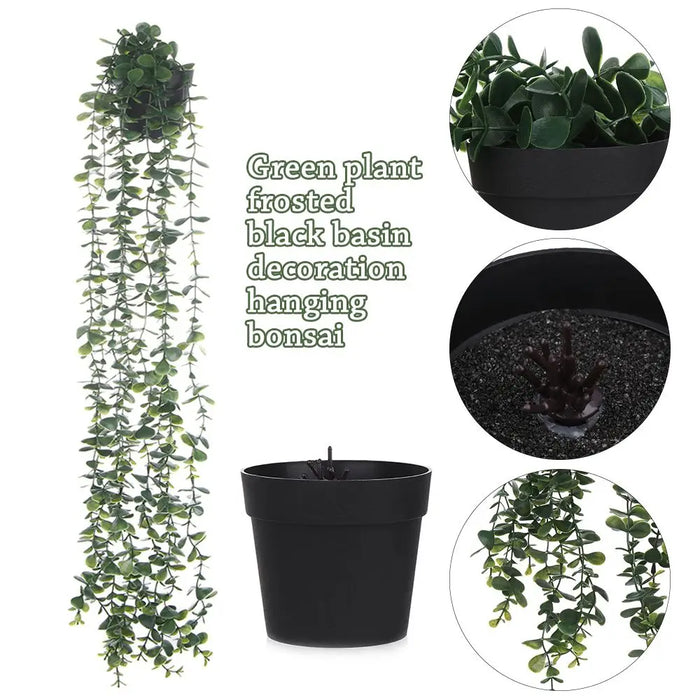 Artificial Hanging Plants with Pot – 80CM/65CM/83CM Fake Vine Shelf Plants for Home, Office, Wedding & Party Decor – Realistic Potted Hanging Vines