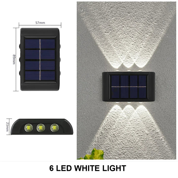 Outdoor Solar LED Wall Lights – Waterproof Up and Down Lighting for Garden, Balcony, Yard, and Street Decor