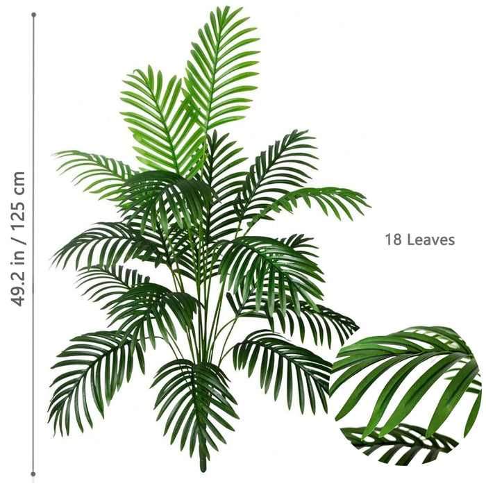 105cm/41.3in Artificial Areca Palm Tree – Fake Tropical Yellow Palm Plant for Indoor, Home, Office, and Event Decor