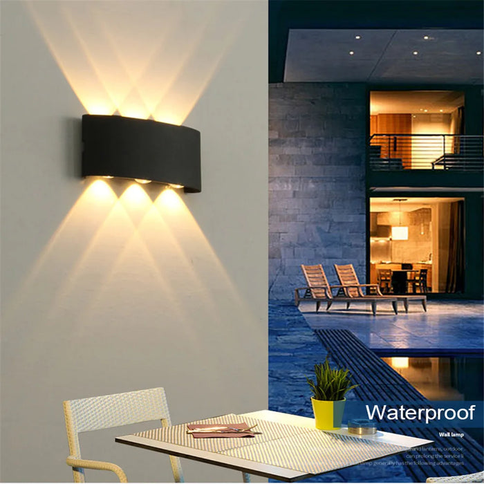 LED Outdoor Wall Light – Waterproof Modern Nordic Style Wall Lamp for Living Room, Porch, and Garden – 2W to 12W