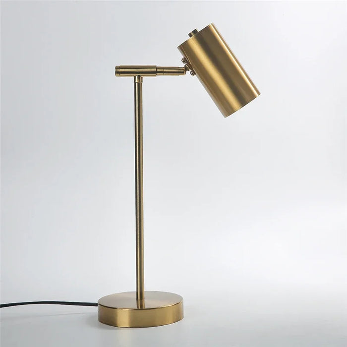 Modern Golden Table Lamp – Eye-Friendly LED Reading Light for Study, Bedroom, and Living Room Decor