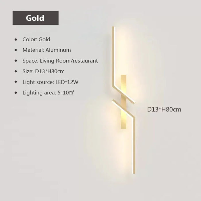 Modern LED Wall Lamp – Minimalist Design, Up & Down Lighting for Bedroom, Living Room, TV Sofa, and Lobby – Dimmable Wall-Mounted Light