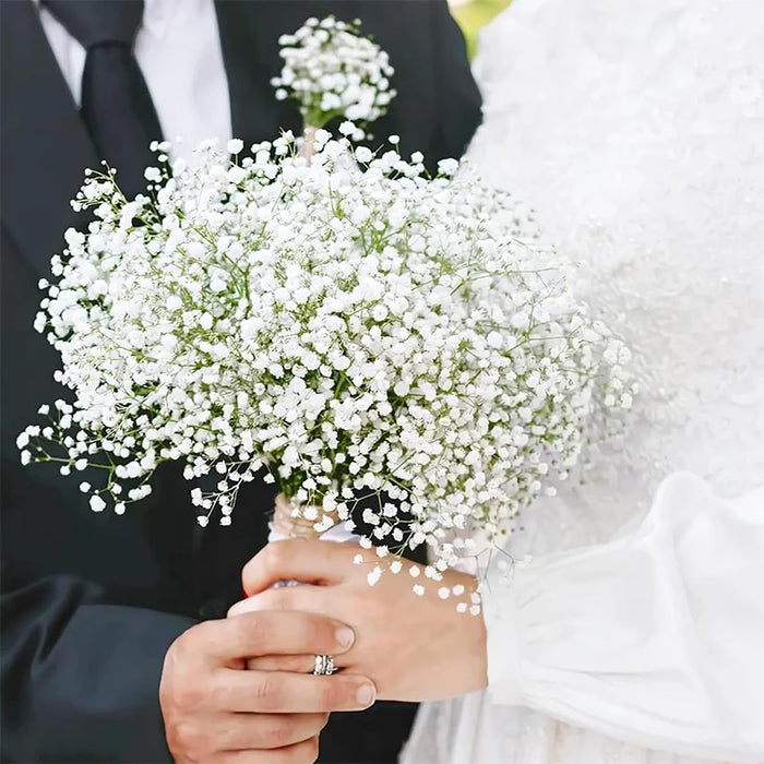 90 Heads Artificial Gypsophila Flowers – 61cm Plastic Floral Branch for DIY Wedding, Party, and Home Decorations