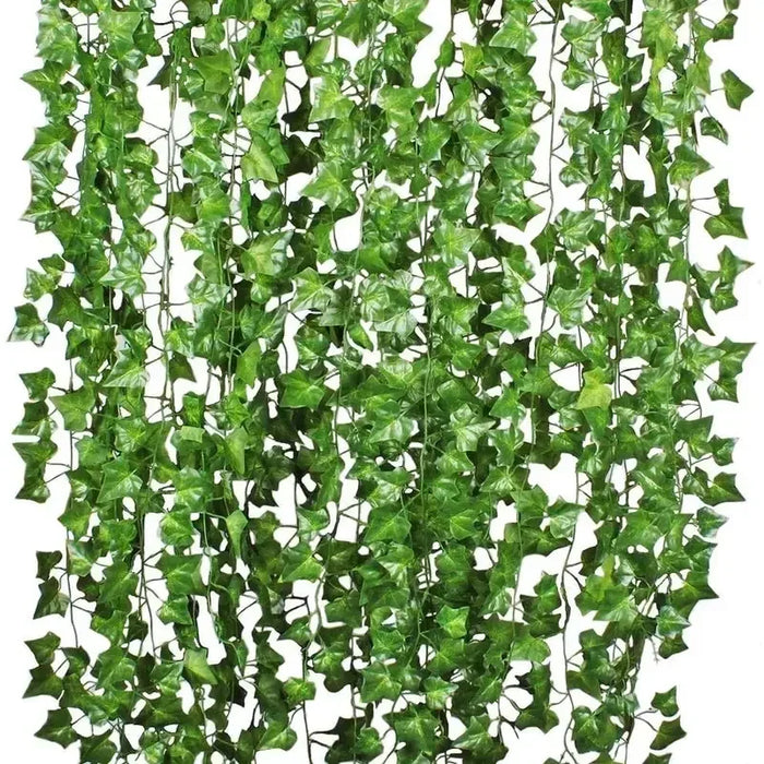 30pcs Artificial Ivy Vine Garland – Fake Green Leaves Hanging Creeper for Garden, Wedding, Party, and Home Decor