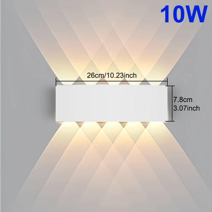 Modern LED Wall Light – IP65 Waterproof Outdoor Wall Lamp for Garden, Porch, Bathroom, and Bedroom Lighting (4W–10W Options)