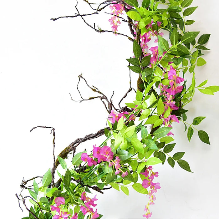 180cm Artificial Wisteria Garland – Fake Ivy Vine for Wedding Arch, Room, Garden, Baby Shower & Floral Decorations