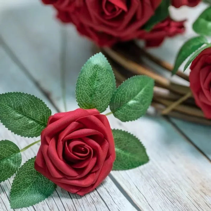 Artificial Foam Rose Flowers – Multicolor Fake Roses for DIY Wedding, Party Bouquets, Valentine's Day & Home Decor