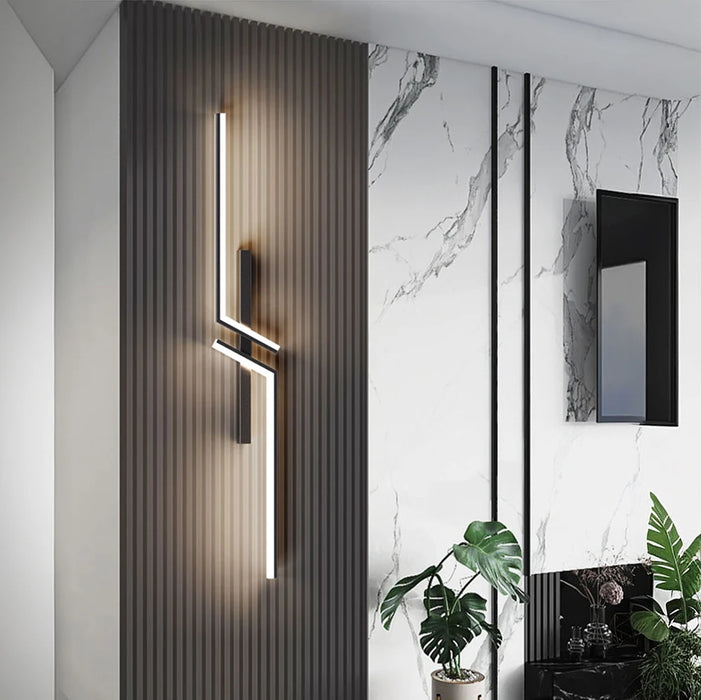 Modern Dimmable LED Wall Light – Remote-Control Minimalist Wall Sconce for Bedroom, Living Room, and TV Background