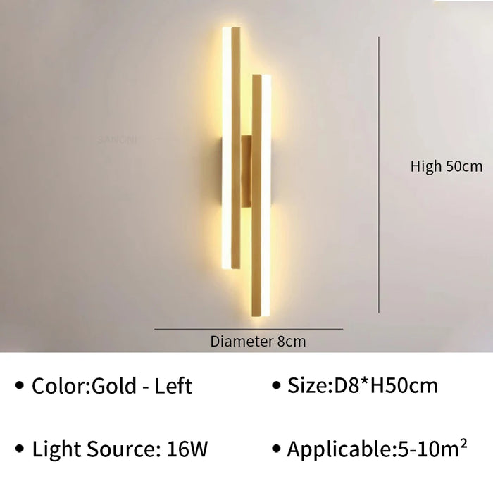 Modern LED Wall Light – Stylish Wall Sconce for Living Room, Stairs, Bedroom, and Corridor Interior Lighting