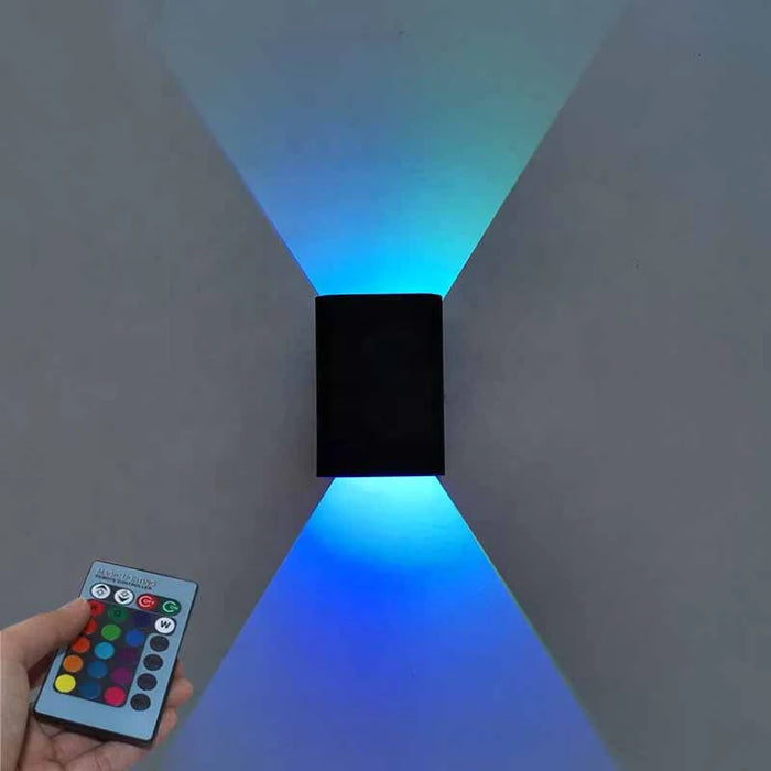 Telecontrol LED Wall Light – 3W Modern Indoor Wall Lamp with Up & Down Colorful Lighting for Living Room, Hallway, and Bedroom