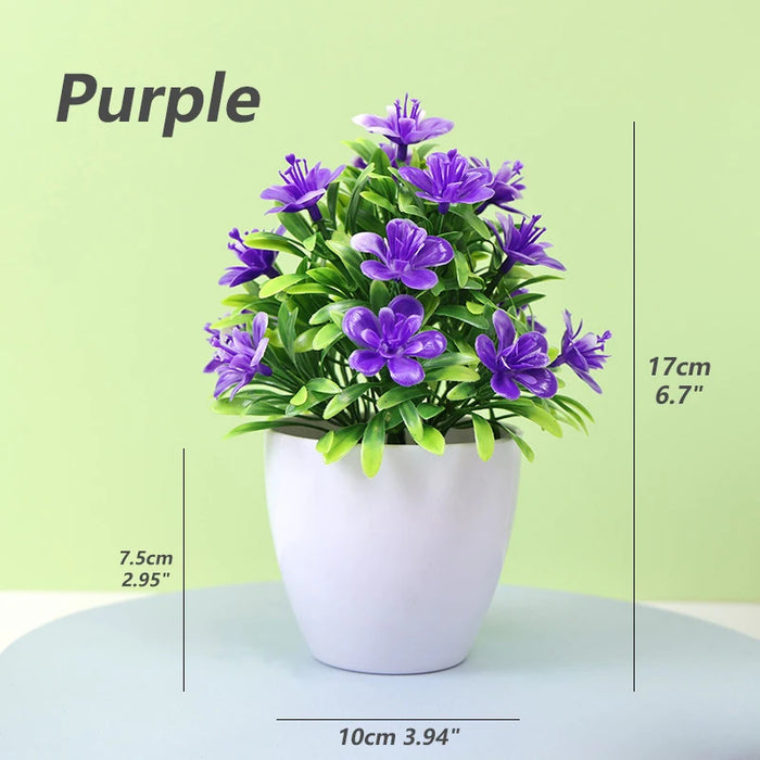 Artificial Bonsai Plants – Simulation Potted Fake Flowers for Home, Office, Hotel, and Garden Decoration