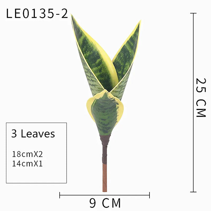Artificial Sansevieria Succulent Plant – Real Touch Fake Tropical Leaves for Home, Office, Hotel, and Party Decor