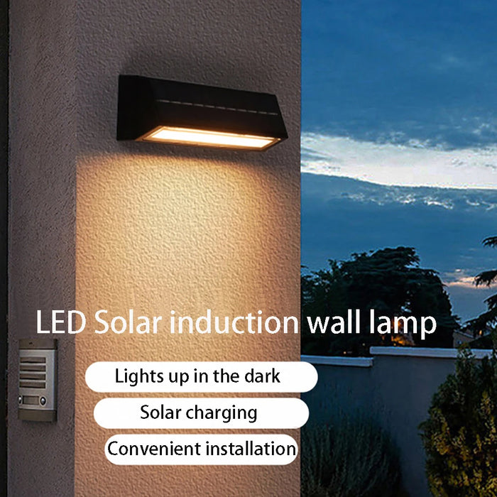 Modern LED Solar Wall Lamp – Waterproof Outdoor Light with Auto Sensor