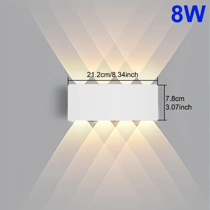 Modern LED Wall Light – IP65 Waterproof Outdoor Wall Lamp for Garden, Porch, Bathroom, and Bedroom Lighting (4W–10W Options)