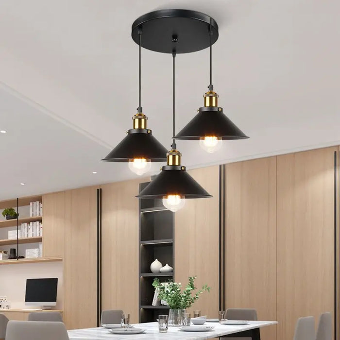 Industrial Style Iron Retro Pendant Chandelier – Creative Bar, Restaurant, Coffee Shop, and Living Room Lighting