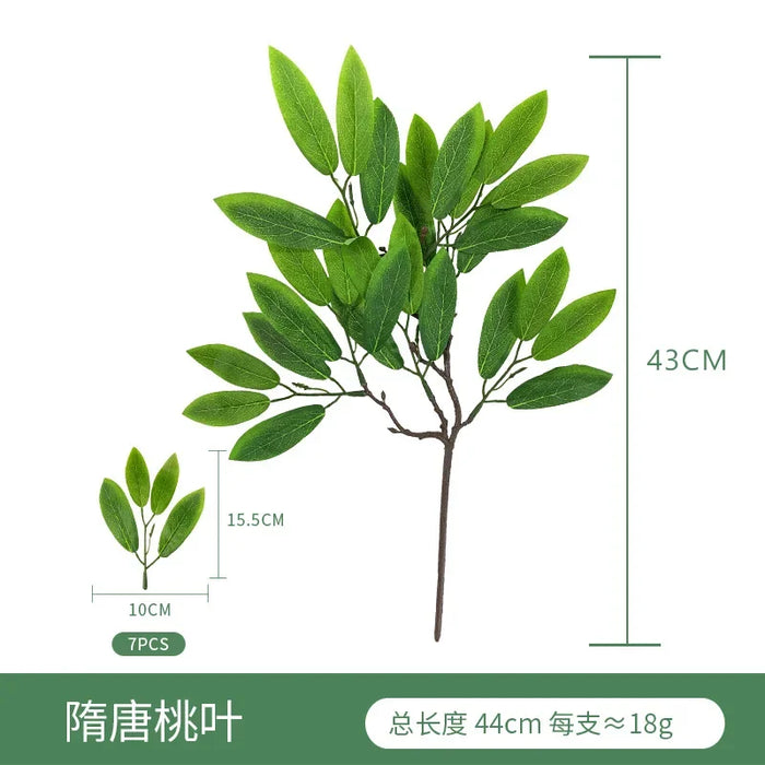 Artificial Eucalyptus Leaves and Apple Leaf Table Flower Arrangement – Realistic Green Faux Plants for Home, Office, and Bridal Shower Decor