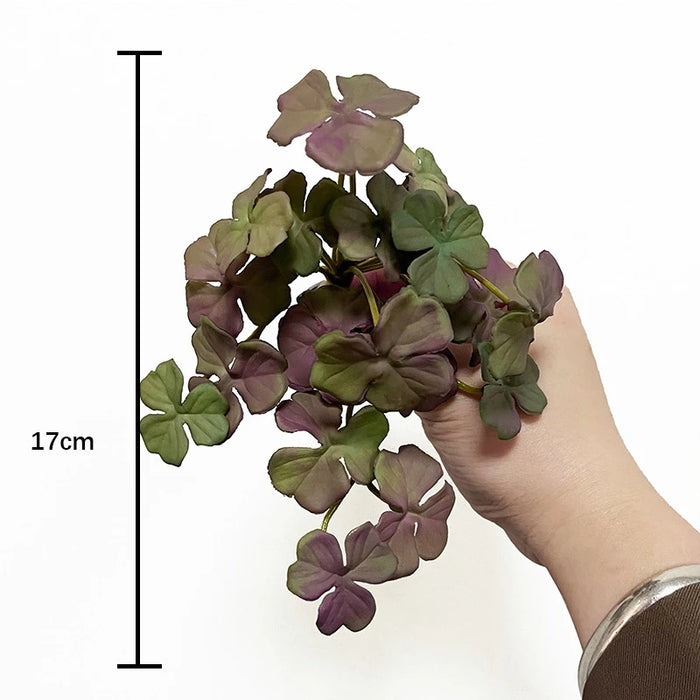 Artificial Copper Coin Grass – Mini Faux Greenery Bouquet for Home, Office & Garden Décor
