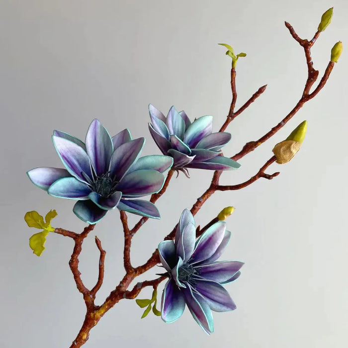 Realistic Artificial Magnolia Flower Stem – Faux Gradient Lotus Branch for Wedding, Party, and Home Table Décor
